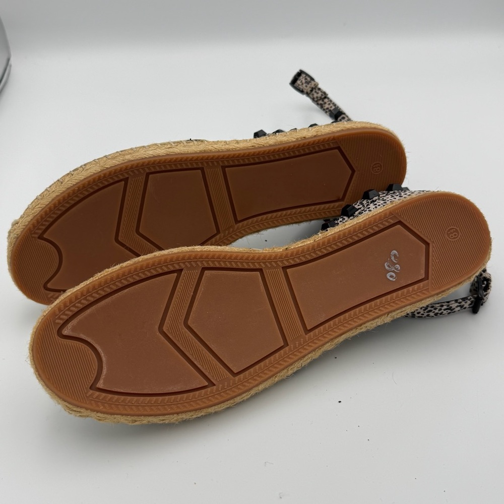 Like New Rebecca Minkoff Gilles Studded Leather Ankle Strap Espadrilles size 8.5 - Picture 4 of 6